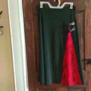 Goth midi skirt  K0354